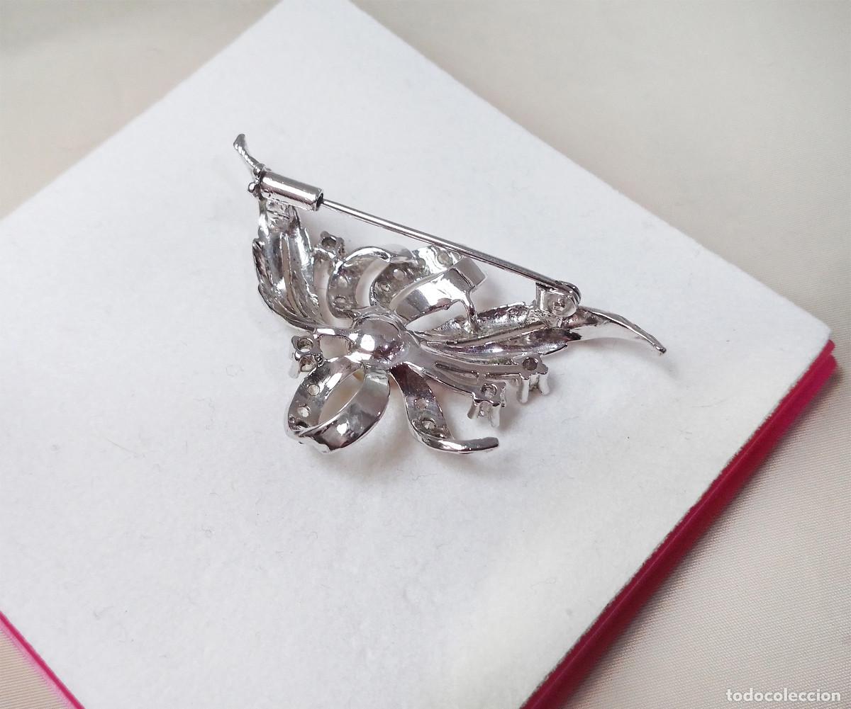 Joyeria: Antiguo broche de plata con perla y circonitas - Foto 6