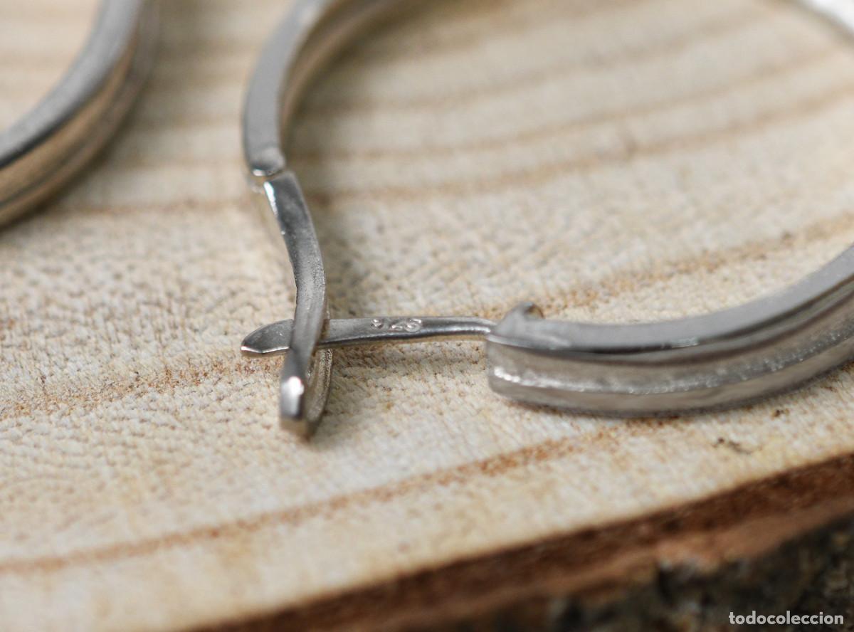 Joyeria: Pendientes - aros de plata de ley en brillo y mate - Medida 3 cm. - Foto 6