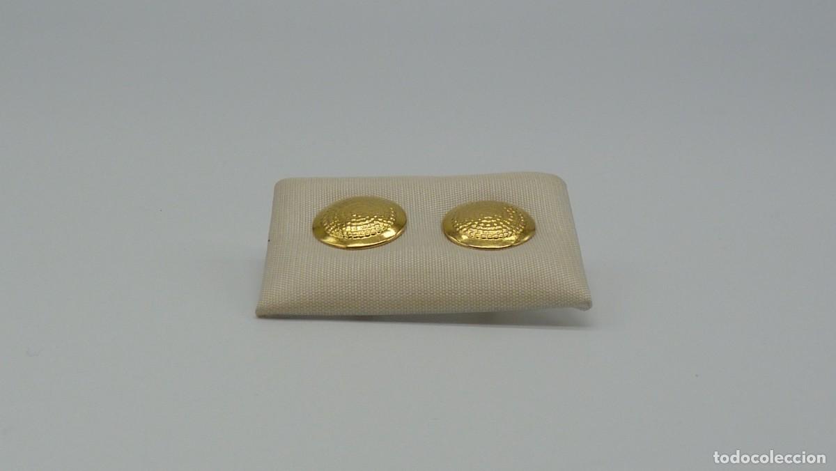 Joyeria: PENDIENTES BOT&Oacute;N MALLORQU&Iacute;N EN ORO DE 18 KTLS Ca.1900. - Foto 3