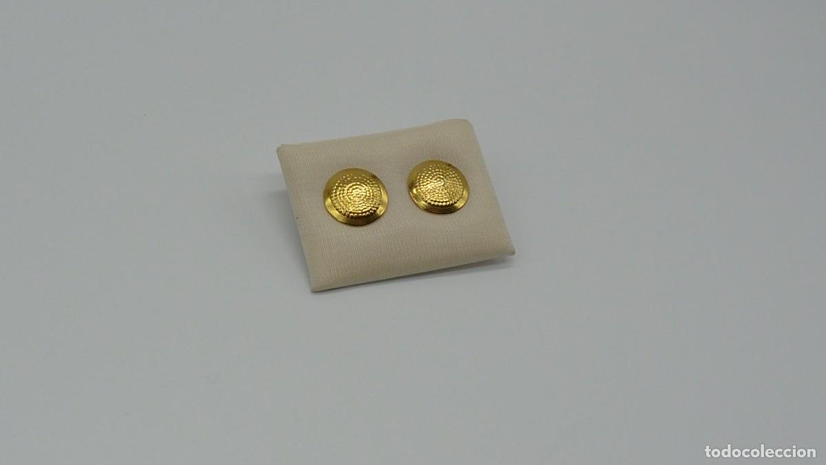 Joyeria: PENDIENTES BOT&Oacute;N MALLORQU&Iacute;N EN ORO DE 18 KTLS Ca.1900. - Foto 5