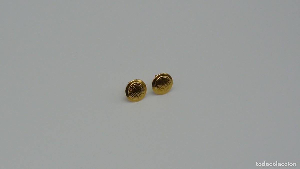 Joyeria: PENDIENTES BOT&Oacute;N MALLORQU&Iacute;N EN ORO DE 18 KTLS Ca.1900. - Foto 9