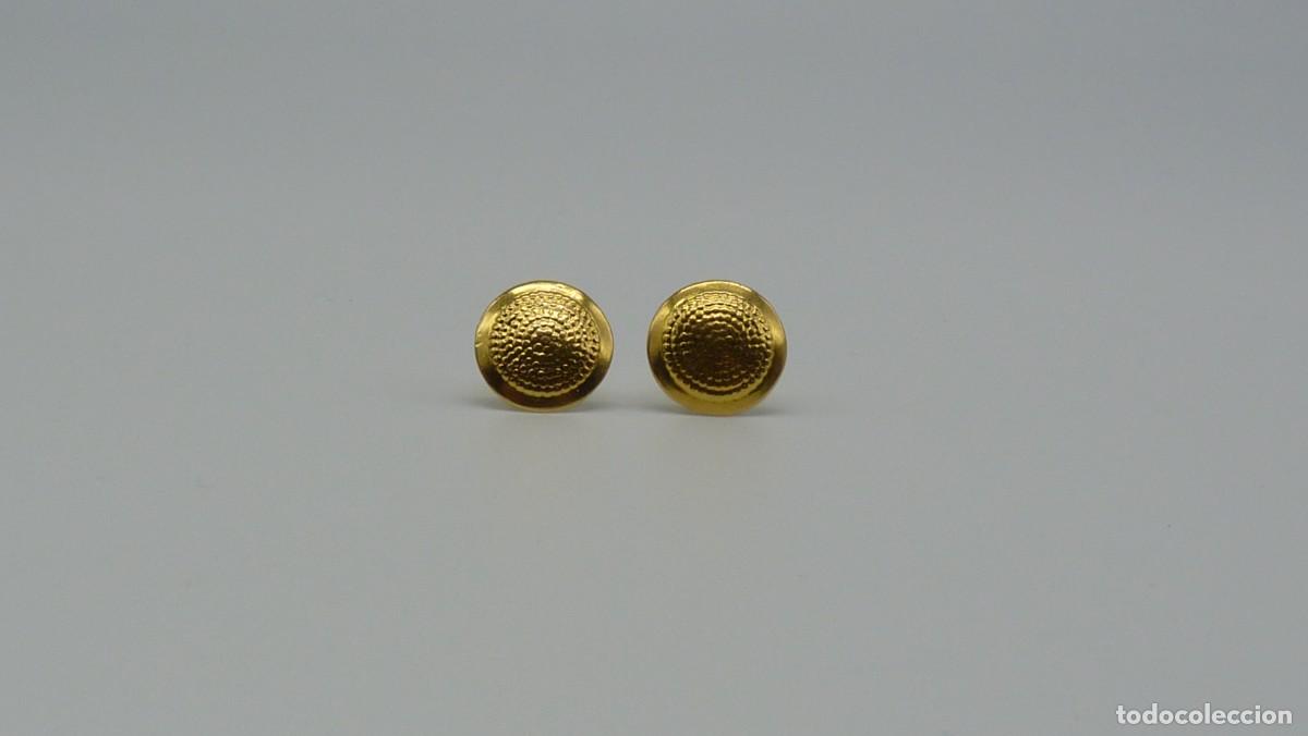 Joyeria: PENDIENTES BOT&Oacute;N MALLORQU&Iacute;N EN ORO DE 18 KTLS Ca.1900. - Foto 10