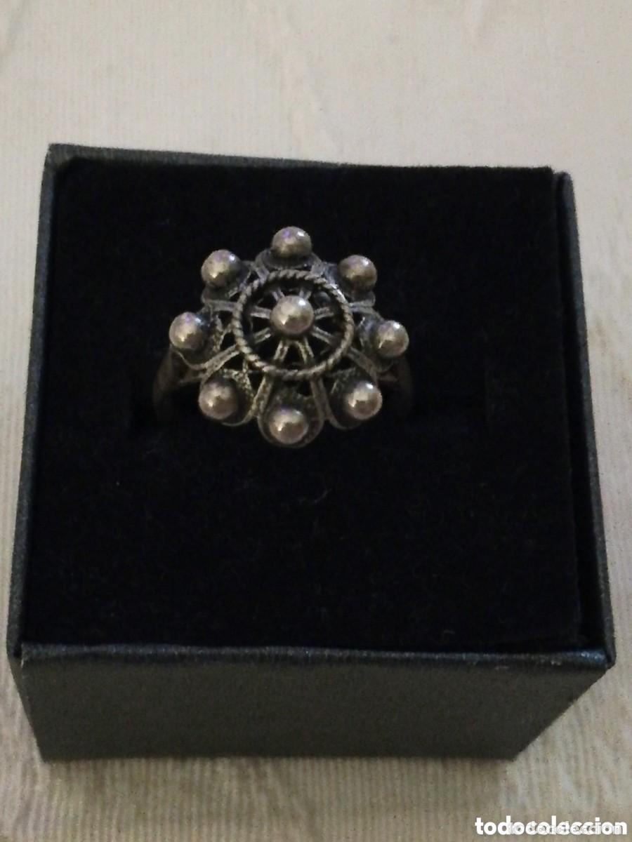 Joyeria: ANTIGUO ANILLO. SORTIJA DE PLATA . BOTON CHARRO - Foto 1