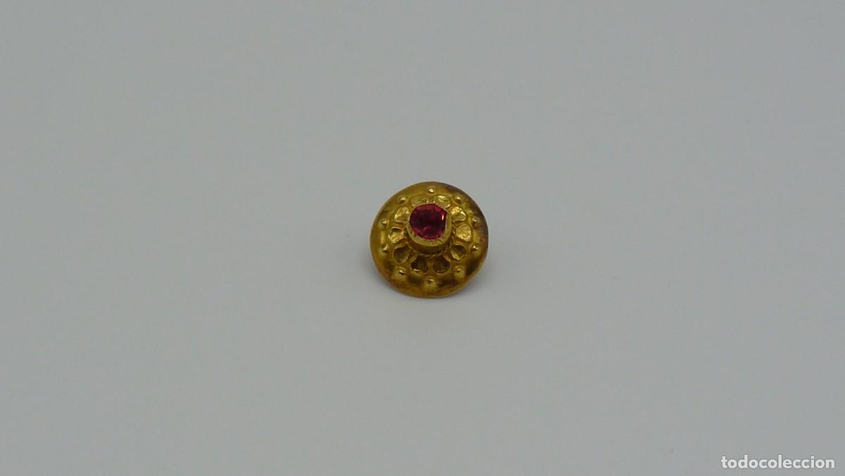 Joyeria: 1 BOT&Oacute;N MALLORQU&Iacute;N EN ORO DE 18 KTLS Ca.1900 - Foto 2
