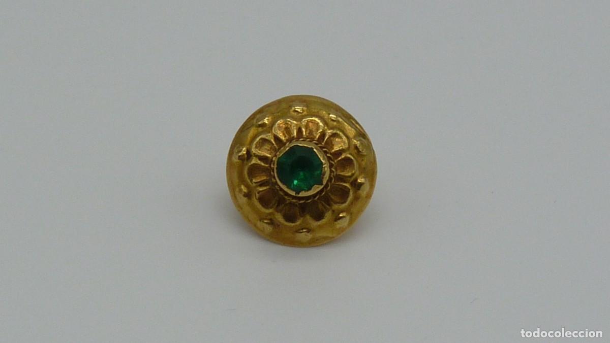 Joyeria: BOT&Oacute;N MALLORQU&Iacute;N EN ORO DE 18 KTLS Ca.1900 . - Foto 1