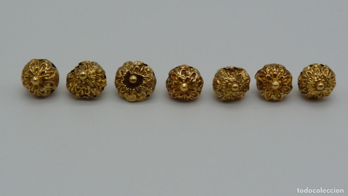 Joyeria: 7 BOTONES MALLORQUINES EN ORO DE 18 KTLS Ca.1900 . - Foto 1