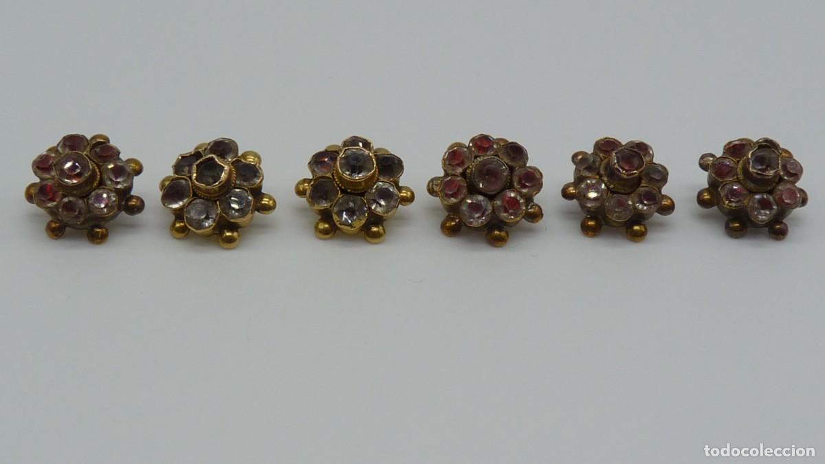 Joyeria: 6 BOTONES MALLORQUINES EN ORO DE 18 KTLS Ca.1900 . - Foto 1