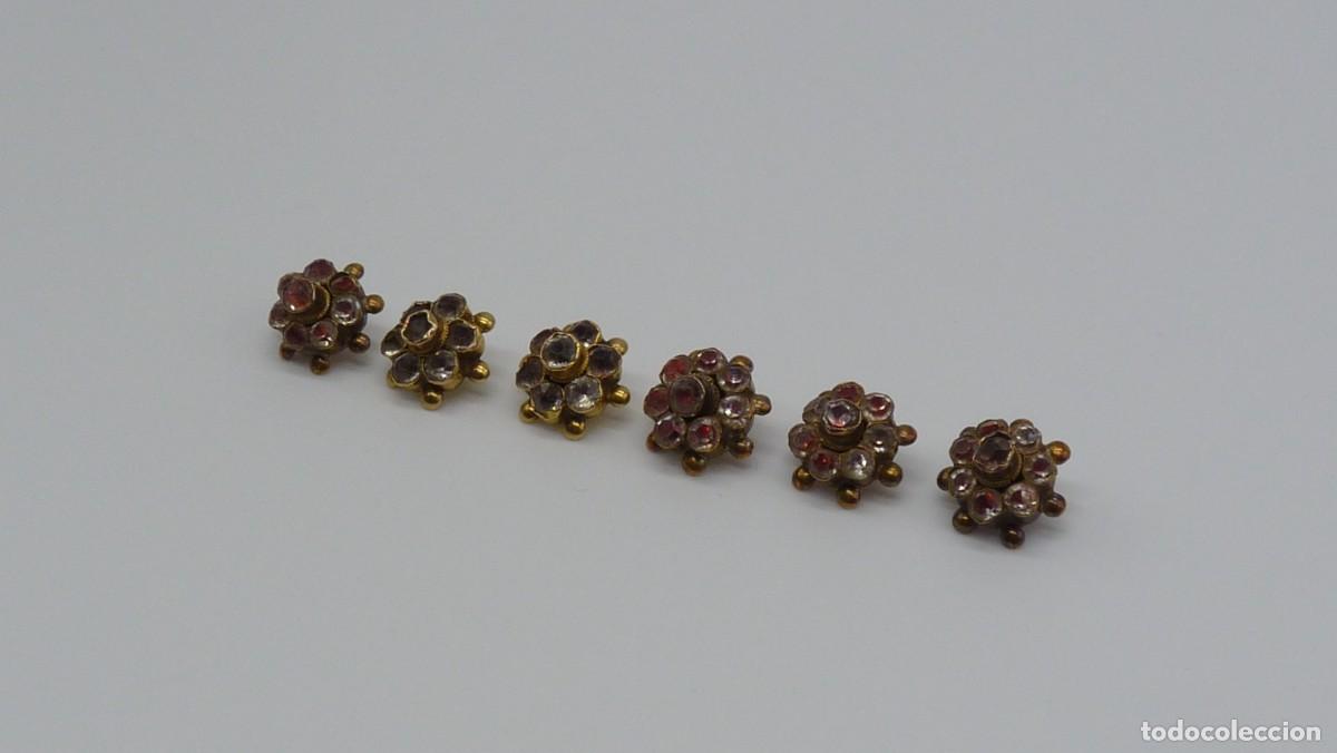 Joyeria: 6 BOTONES MALLORQUINES EN ORO DE 18 KTLS Ca.1900 . - Foto 3