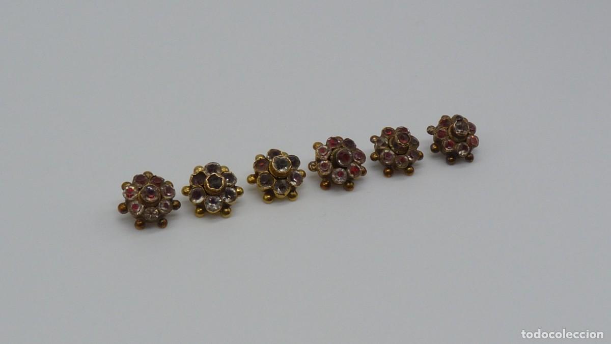 Joyeria: 6 BOTONES MALLORQUINES EN ORO DE 18 KTLS Ca.1900 . - Foto 4