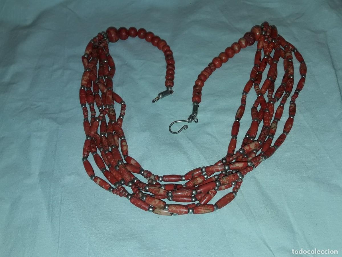 Joyeria: Bello collar de coral naranja - Foto 3