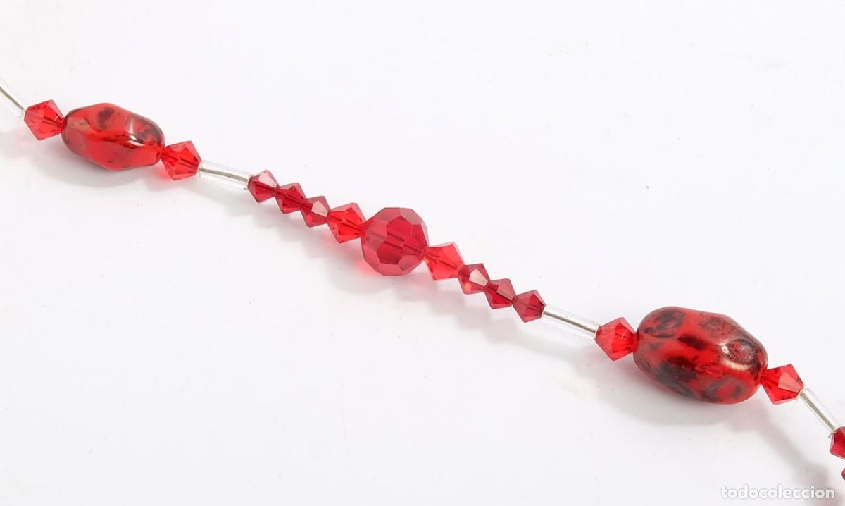 Joyeria: Collar largo con abalorios rojos - Foto 3