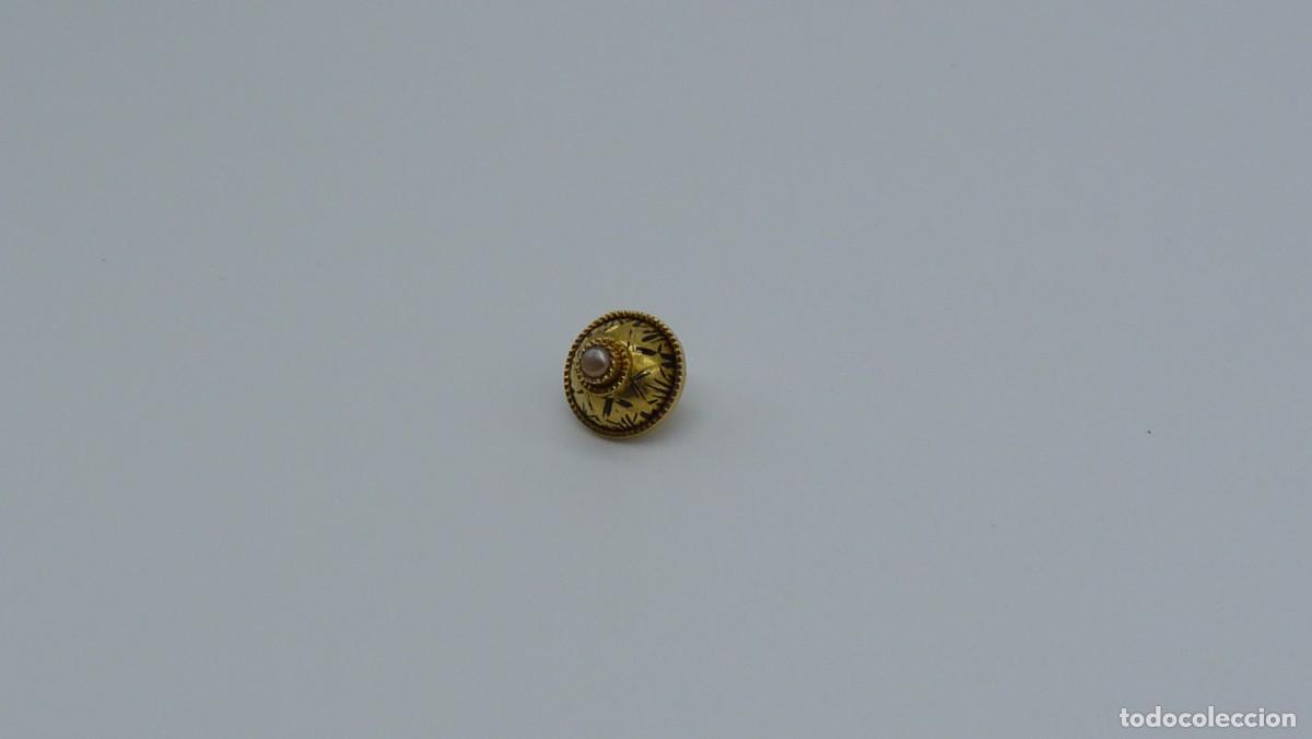 Joyeria: BOT&Oacute;N MALLORQU&Iacute;N EN ORO DE 18 KTLS Ca.1900 . - Foto 3