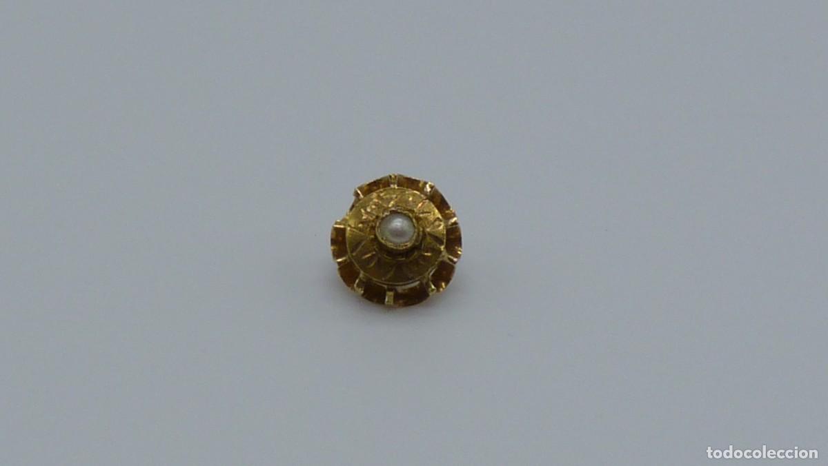 Joyeria: BOT&Oacute;N MALLORQU&Iacute;N EN ORO DE 18 KTLS Ca.1900 . - Foto 1