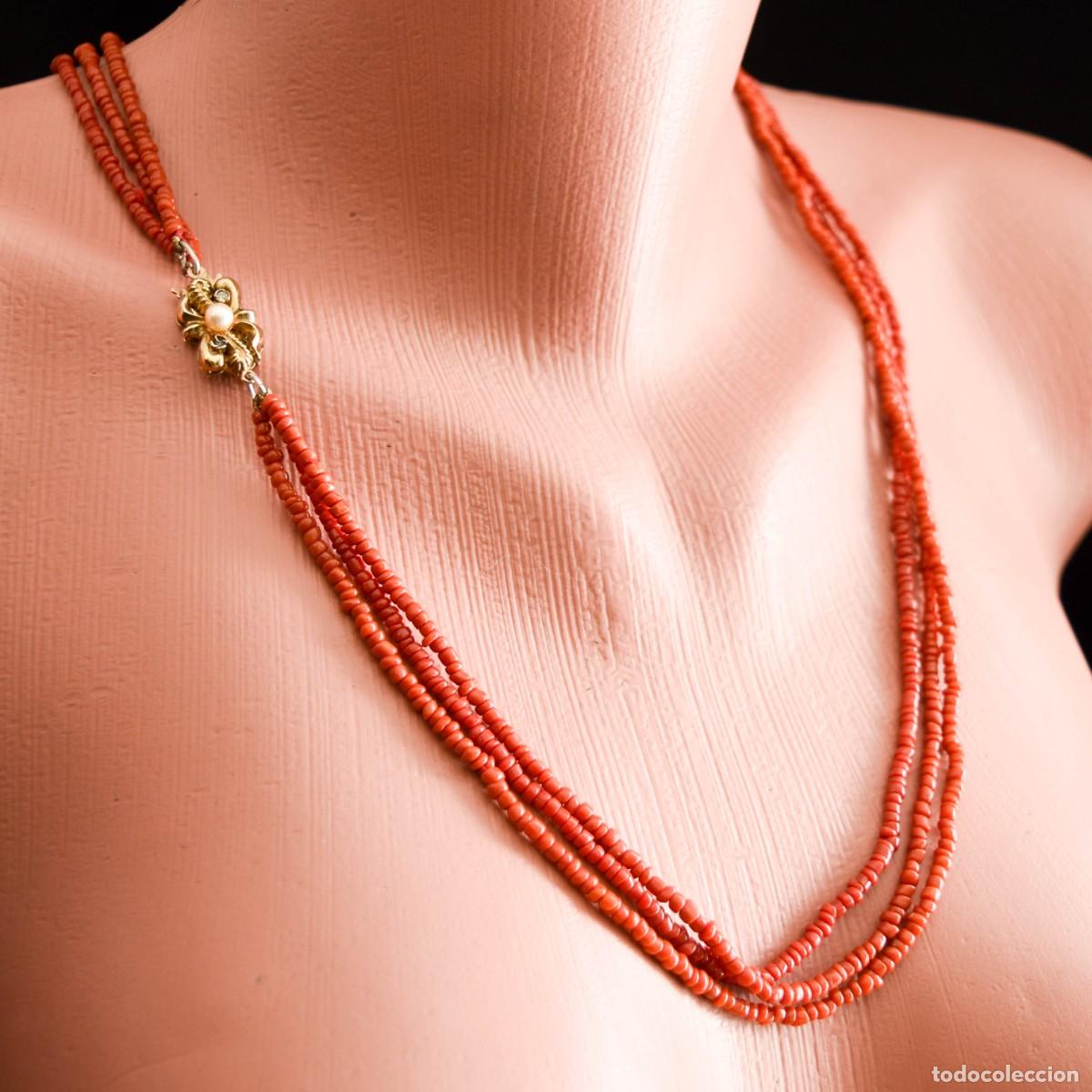 Joyeria: Collar de coral con cierre de plata - Foto 3
