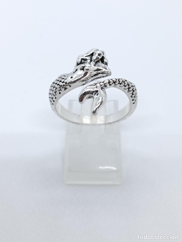 Joyeria: Original anillo con forma de sirena con di&aacute;metro interno ajustable - Foto 3