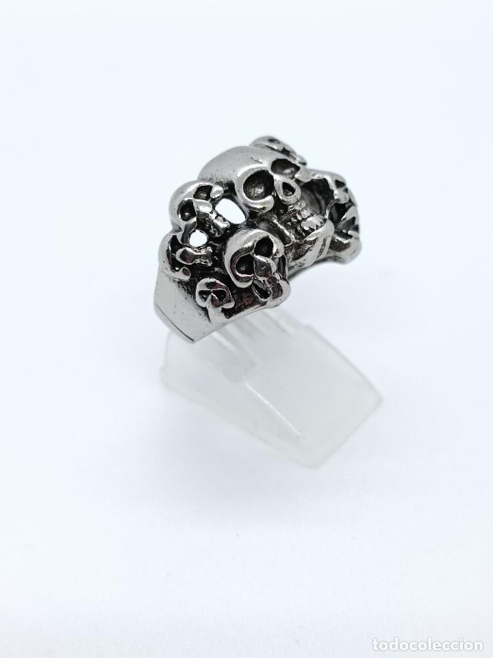 Joyeria: Original anillo con calaveras de di&aacute;metro interno ajustable - Foto 2