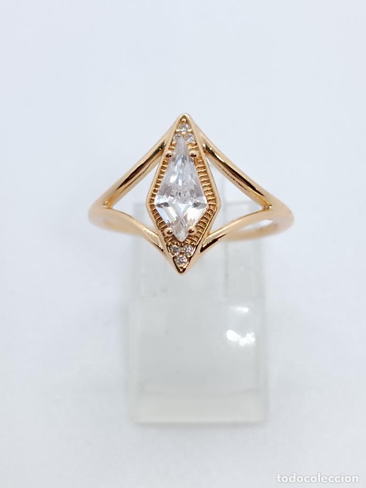 Joyeria: Sofisticado anillo en oro de 14 quilates con cuarzo tallado engastado - Foto 4