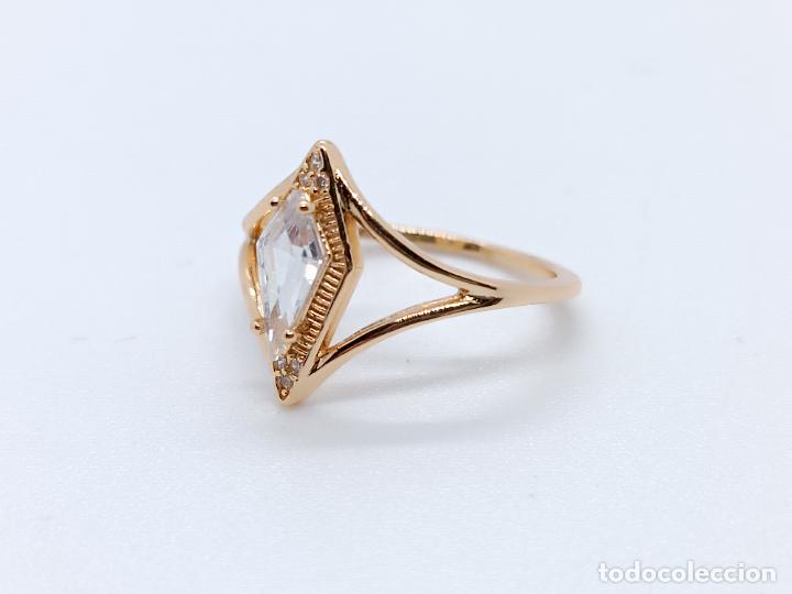 Joyeria: Sofisticado anillo en oro de 14 quilates con cuarzo tallado engastado - Foto 6