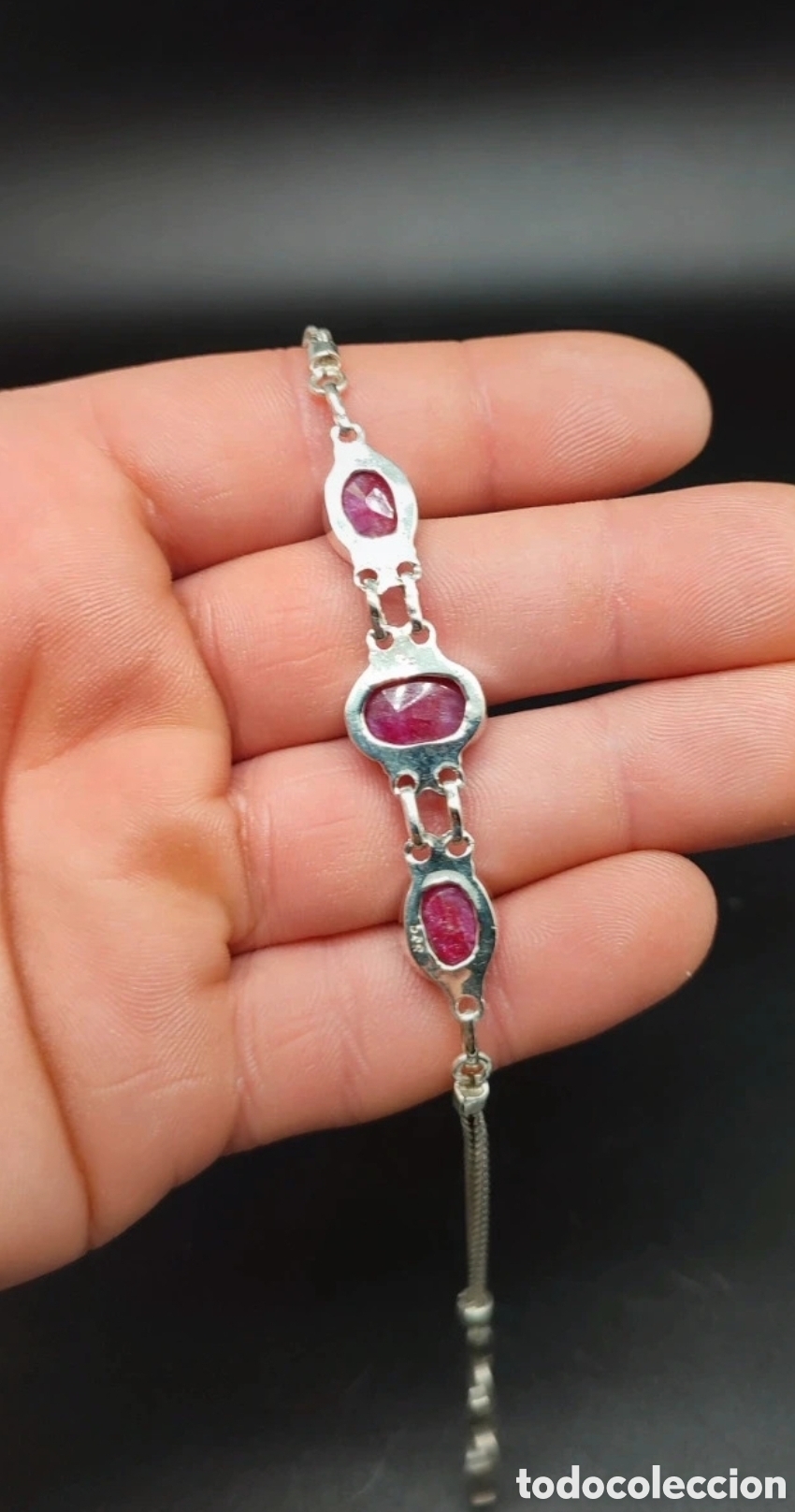 Joyeria: Pulsera de Rub&iacute; y Plata de Ley - Foto 3
