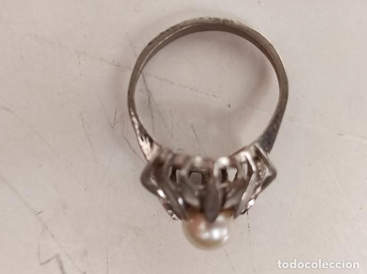 Joyeria: Anillo en Metal Plateado y Perla - Foto 6