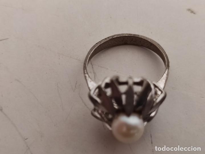 Joyeria: Anillo en Metal Plateado y Perla - Foto 8