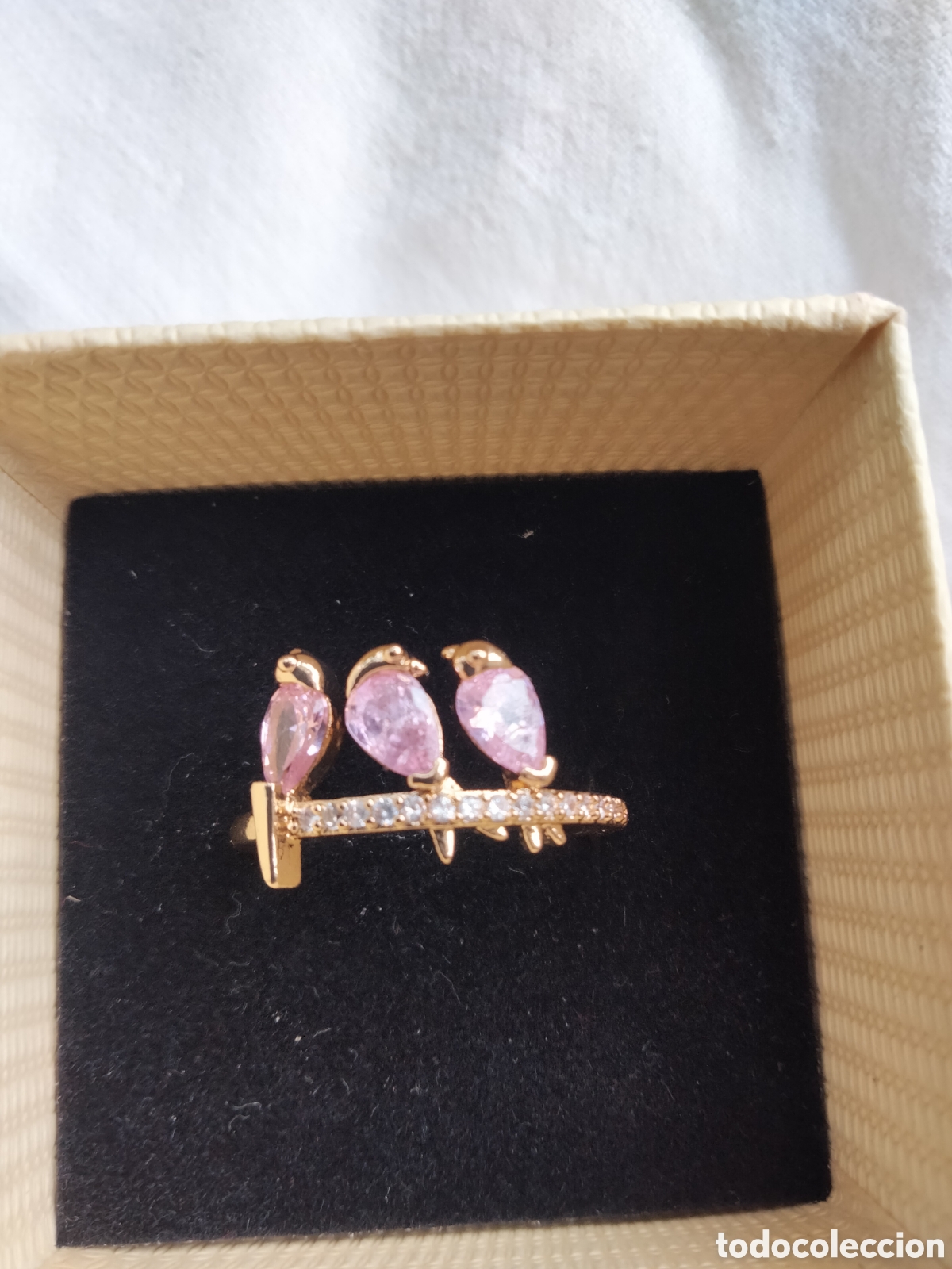 Joyeria: ANILLO CON PAJARO AVE CRISTAL CHECO ROSA - Foto 3