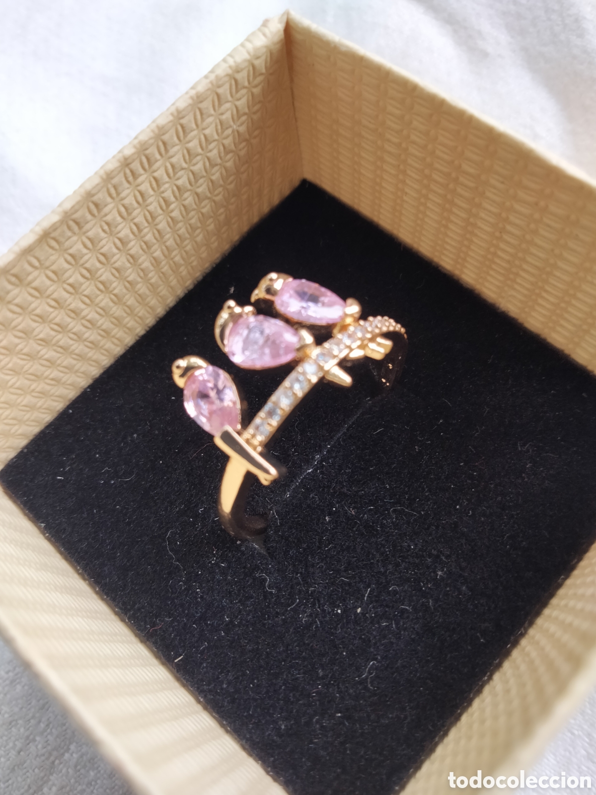 Joyeria: ANILLO CON PAJARO AVE CRISTAL CHECO ROSA - Foto 1