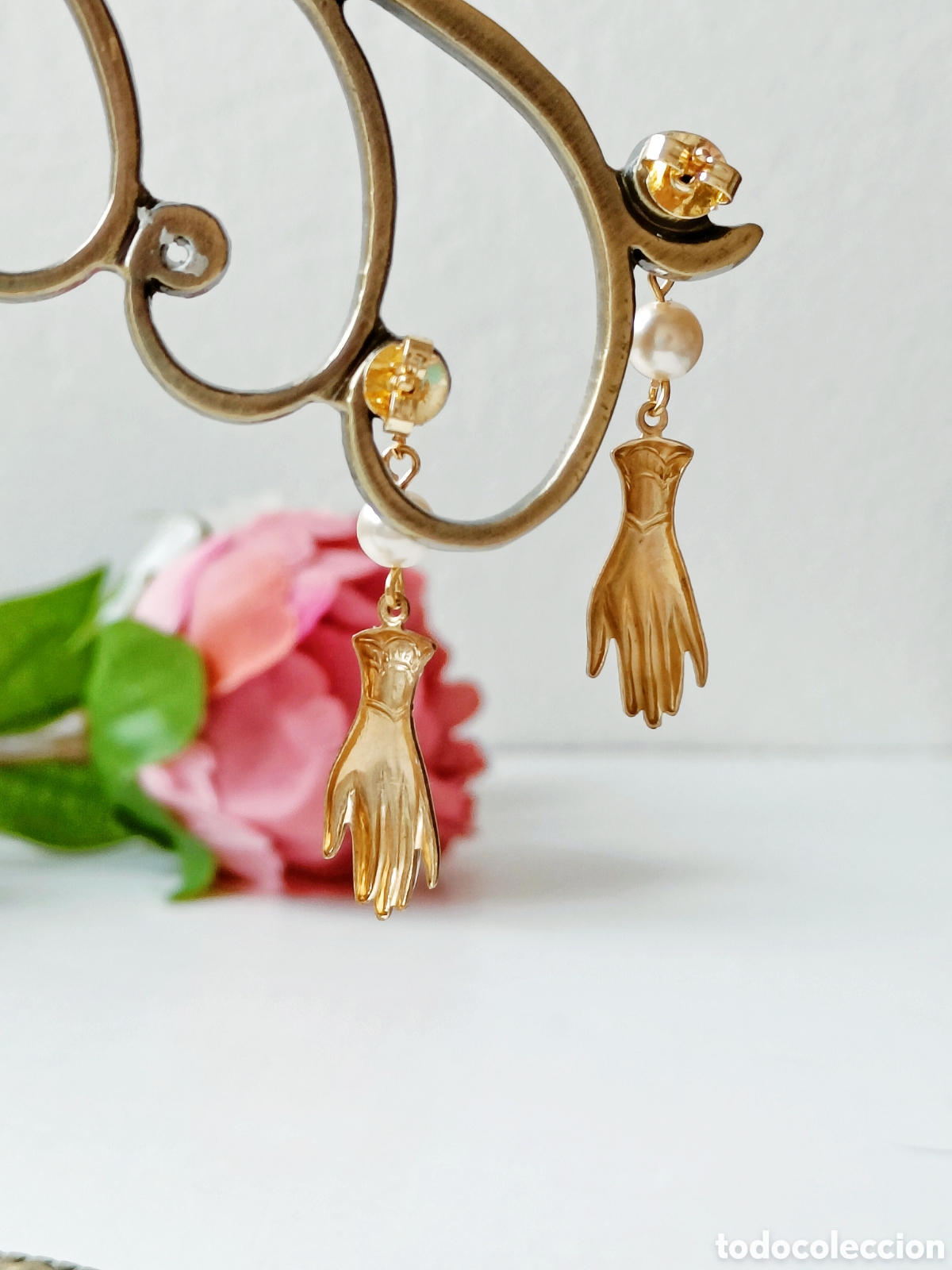 Joyeria: ⌛Pendientes vintage Manitas Victorianas - Foto 4