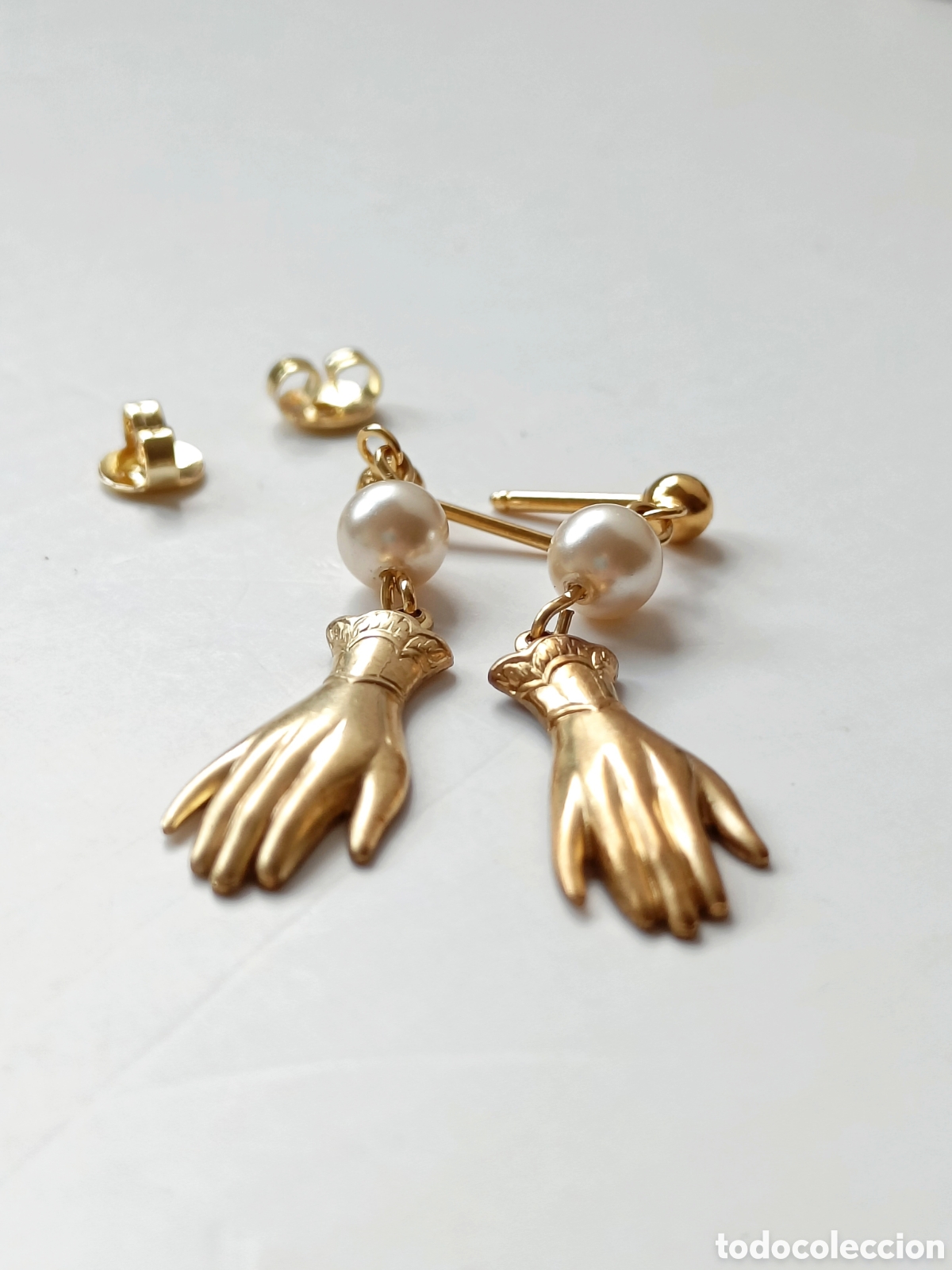 Joyeria: ⌛Pendientes vintage Manitas Victorianas - Foto 5