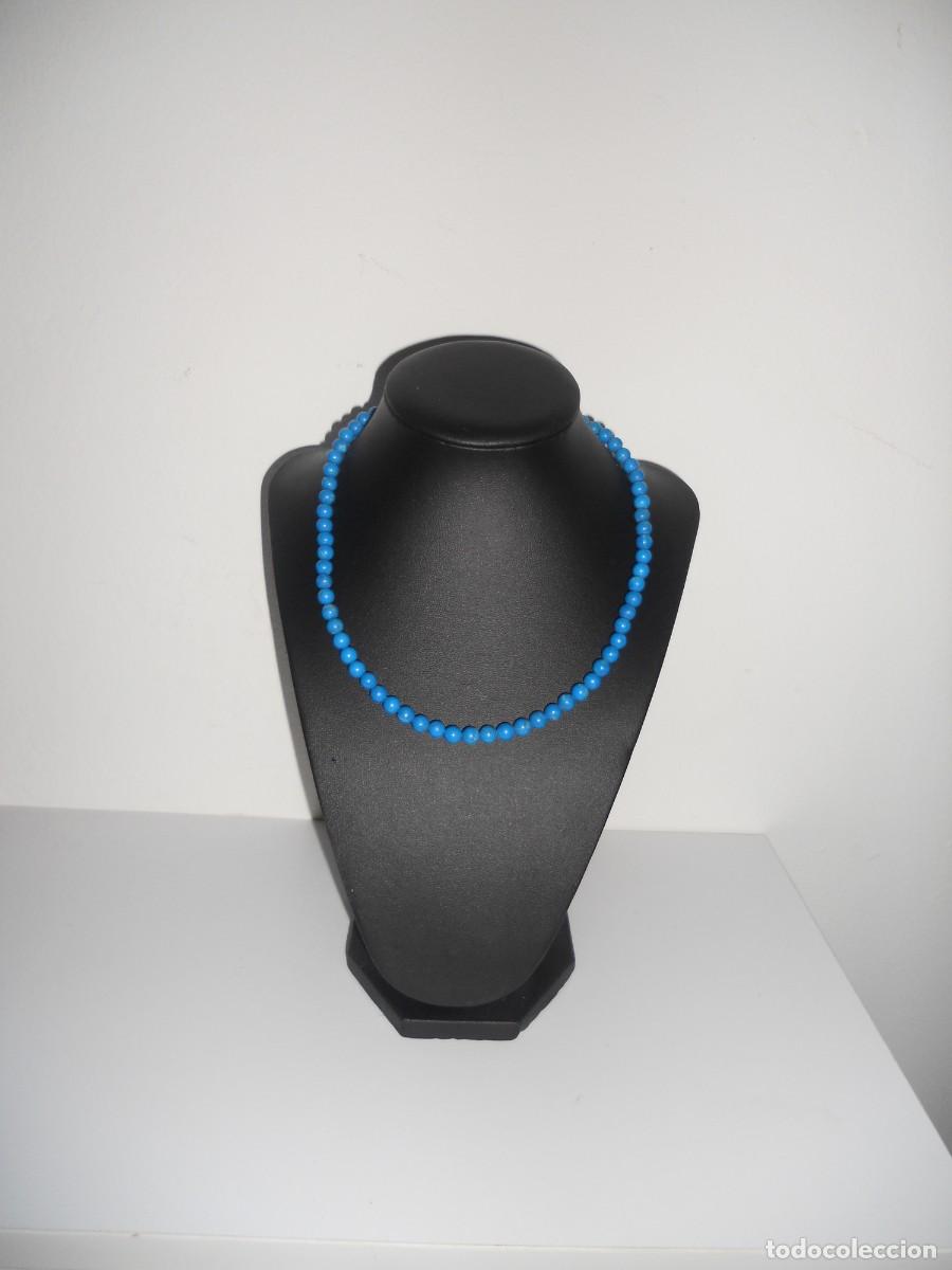 Joyeria: ANTIGUO COLLAR DE PERLAS TURQUESITAS PEQUE&Ntilde;AS - Foto 4