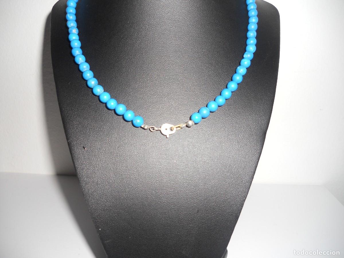 Joyeria: ANTIGUO COLLAR DE PERLAS TURQUESITAS PEQUE&Ntilde;AS - Foto 6