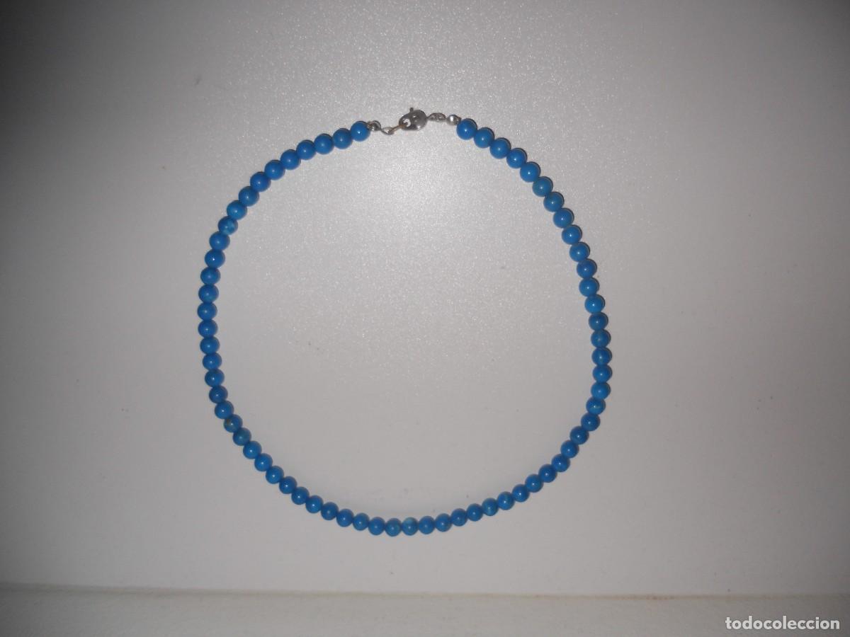 Joyeria: ANTIGUO COLLAR DE PERLAS TURQUESITAS PEQUE&Ntilde;AS - Foto 7