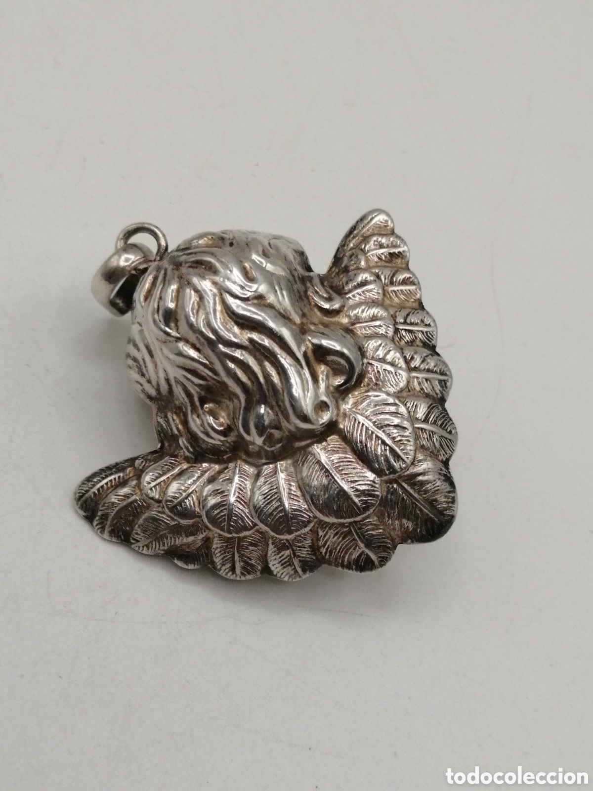 Joyeria: Colgante para cuna. Querub&iacute;n, plata 925mls - Foto 3