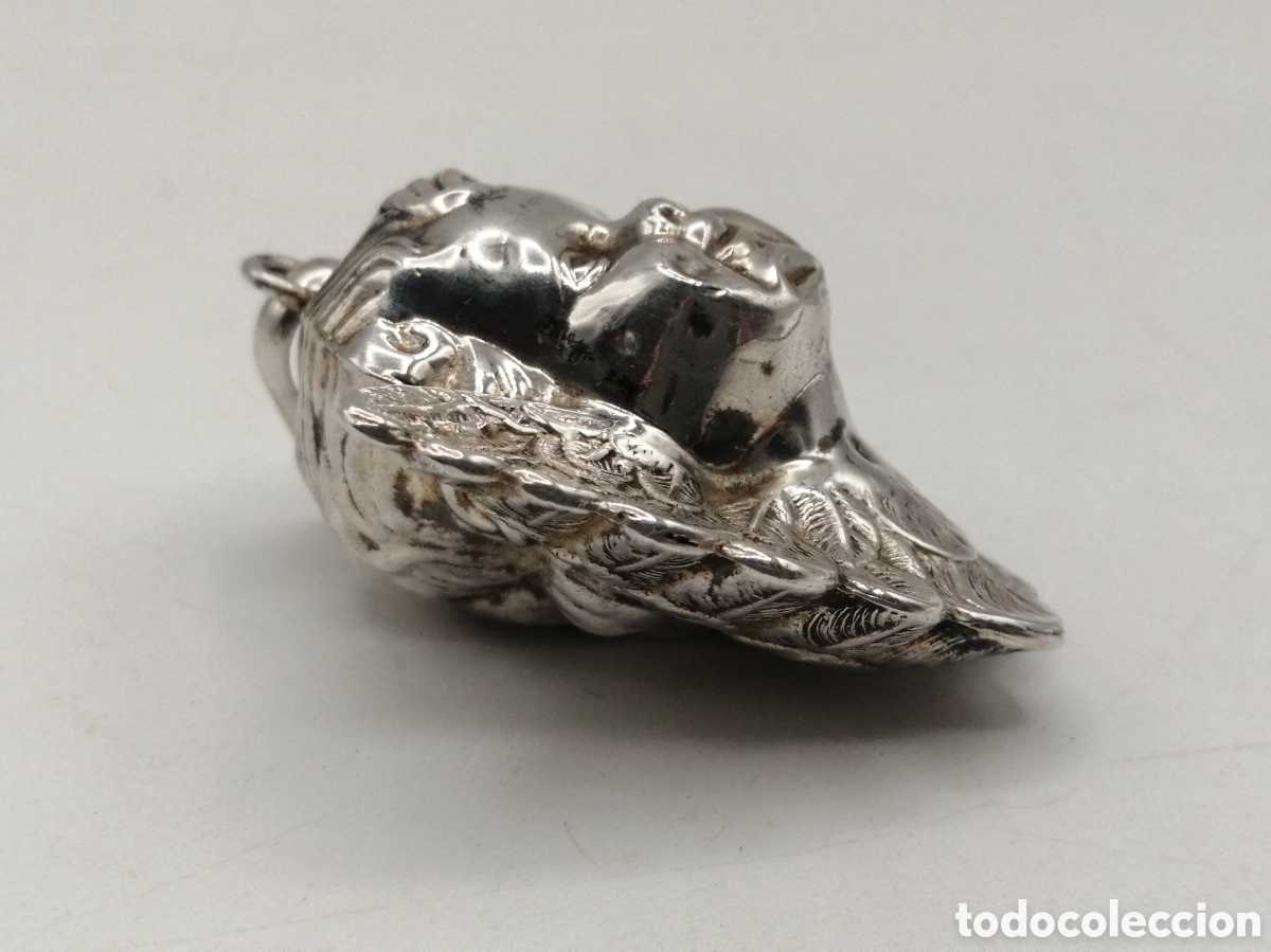 Joyeria: Colgante para cuna. Querub&iacute;n, plata 925mls - Foto 4