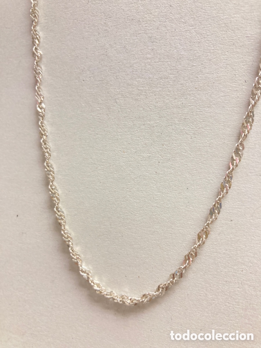 Joyeria: Cadena modelo Singapur de plata . 50cm/ CA04 - Foto 5