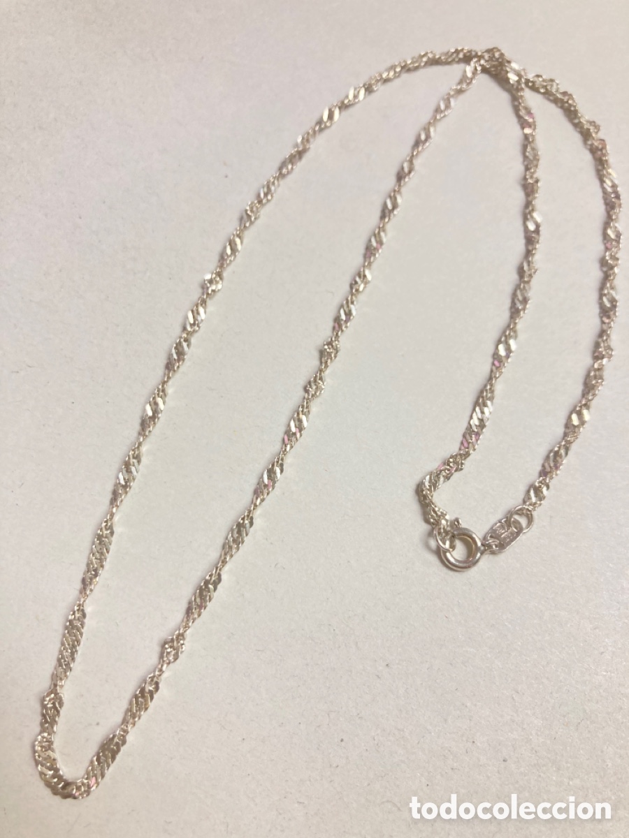 Joyeria: Cadena modelo Singapur de plata . 50cm/ CA04 - Foto 6