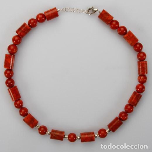Joyeria: COLLAR PARA MUJER DE PLATA Y CORAL/-R31 - Foto 3