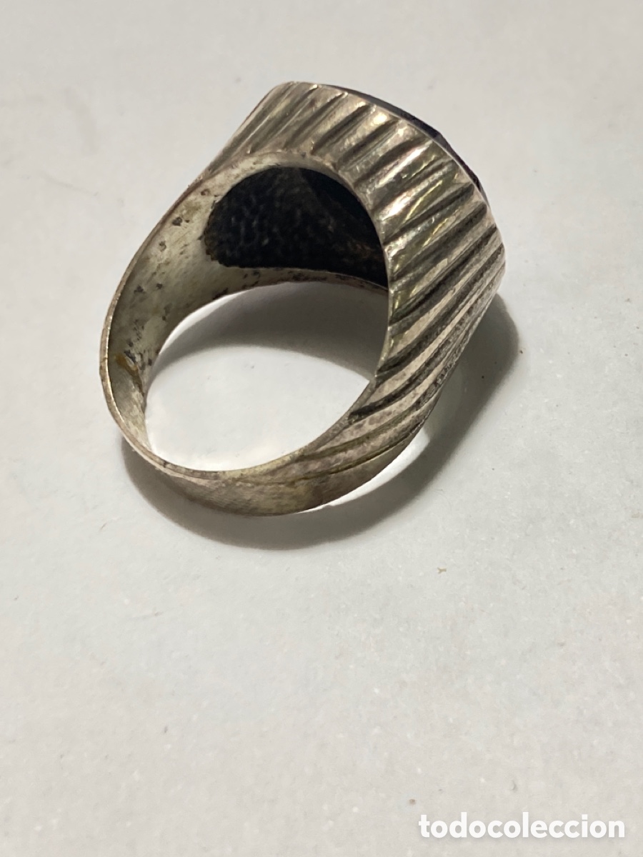 Joyeria: Anillo de plata y &oacute;nix tipo sello antiguo Ref:S18 - Foto 2