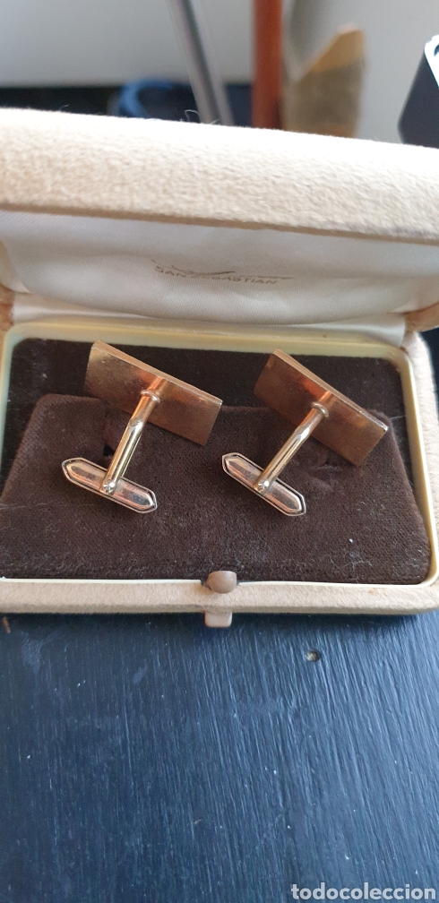 Joyeria: GEMELOS VINTAGE CHAPADOS ORO - Foto 3