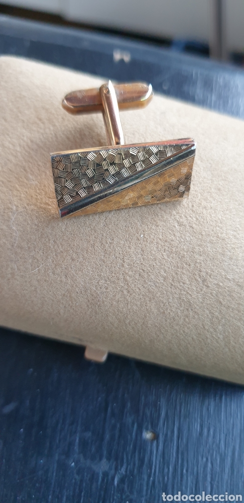 Joyeria: GEMELOS VINTAGE CHAPADOS ORO - Foto 4