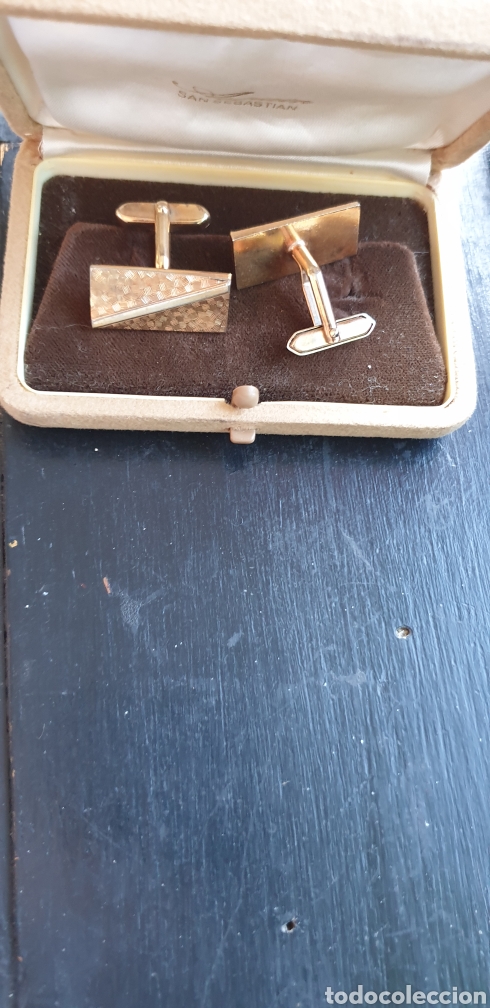 Joyeria: GEMELOS VINTAGE CHAPADOS ORO - Foto 1