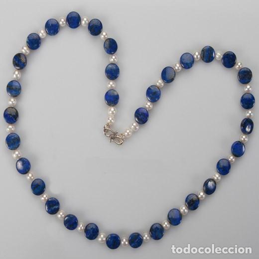 Joyeria: COLLAR-PARA-MUJER-DE-PERLAS-Y-LAPISLAZULI. - Foto 5