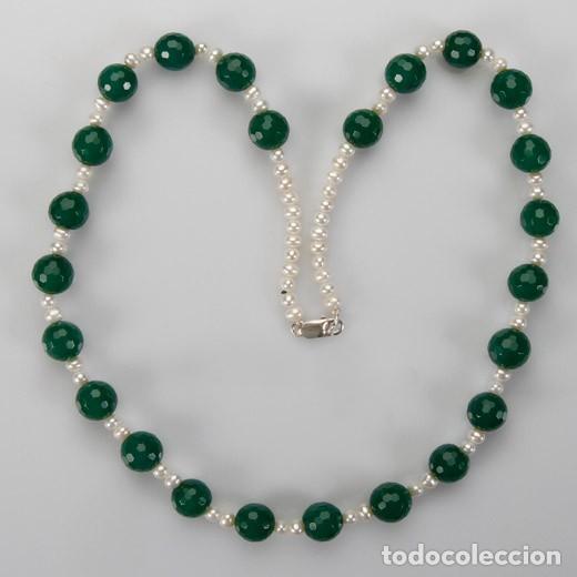 Joyeria: COLLAR-PARA-MUJER-DE-PERLAS-Y-AGATA. - Foto 4