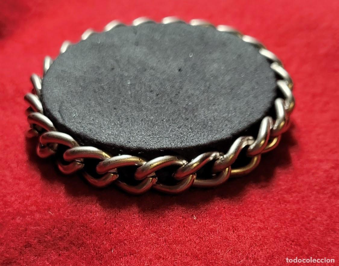 Joyeria: Anillo circular de cadena met&aacute;lica - Coleccionismo vintage 50 mm