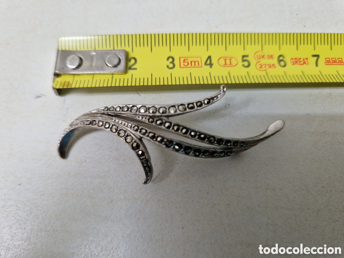 Joyeria: BROCHE ANTIGUO PLATA DE LEY CONTRASTES - Foto 3