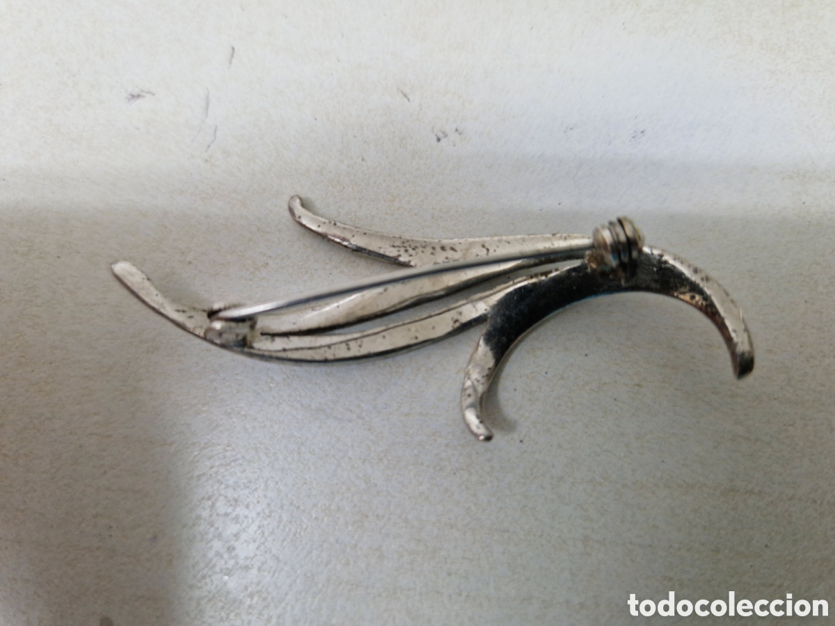 Joyeria: BROCHE ANTIGUO PLATA DE LEY CONTRASTES - Foto 4