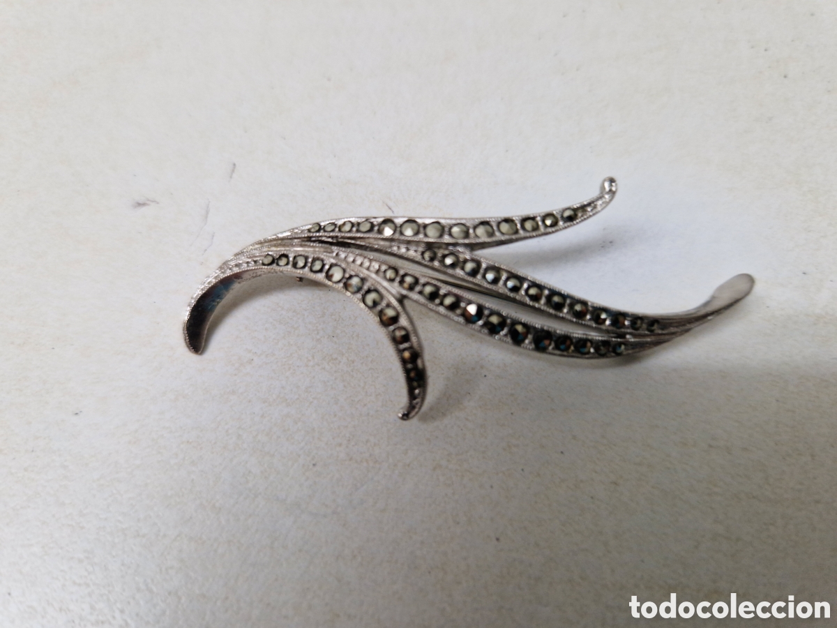 Joyeria: BROCHE ANTIGUO PLATA DE LEY CONTRASTES - Foto 1