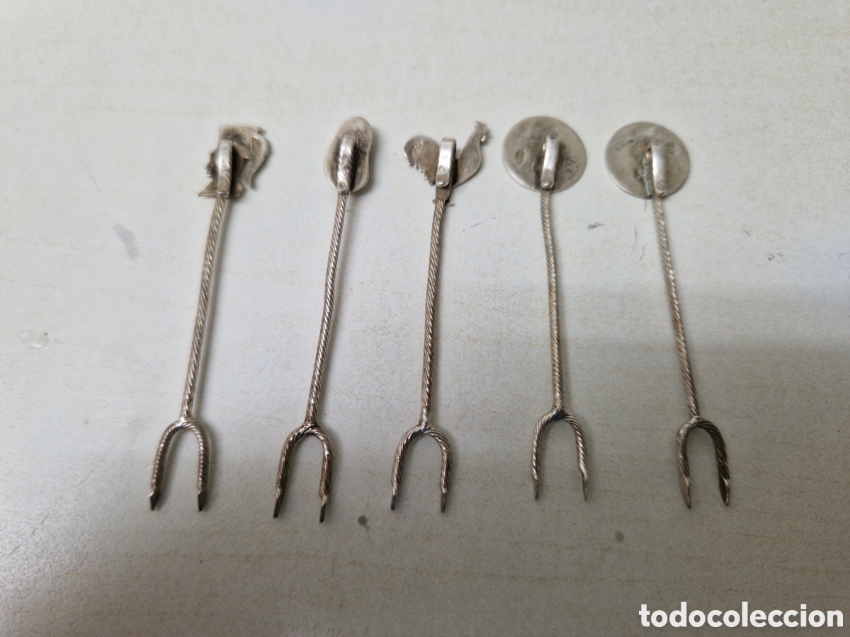 Joyeria: 5 PINCHOS PERUANOS DE PLATA DE LEY - Foto 5