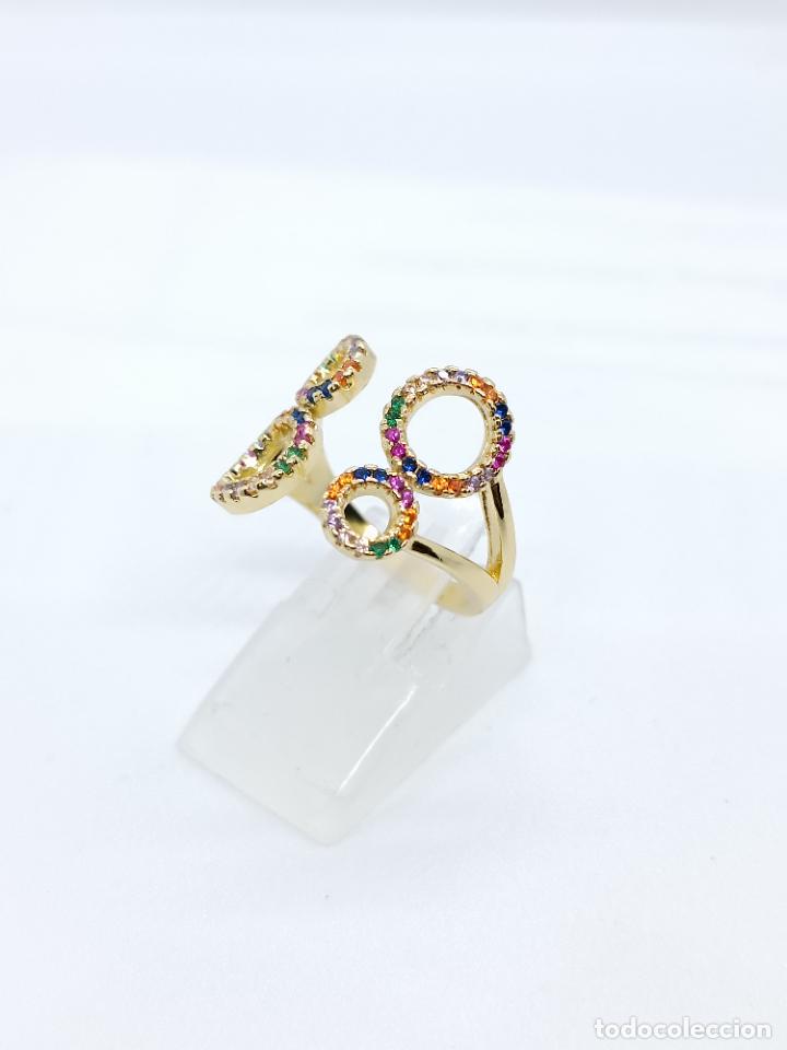 Joyeria: Sofisticado anillo en oro amarillo con turmalinas - Foto 3