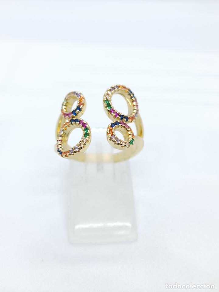 Joyeria: Sofisticado anillo en oro amarillo con turmalinas - Foto 4
